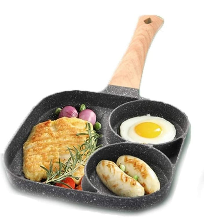 SARTEN ANTIADHERENTE 3 EN 1 - COZINHA PRÁTICA E SALUDÁVEL