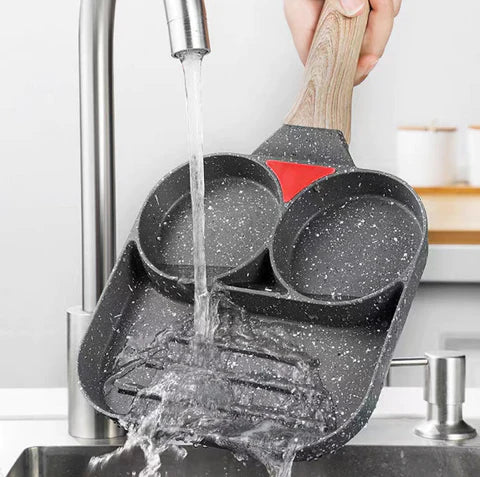 SARTEN ANTIADHERENTE 3 EN 1 - COZINHA PRÁTICA E SALUDÁVEL